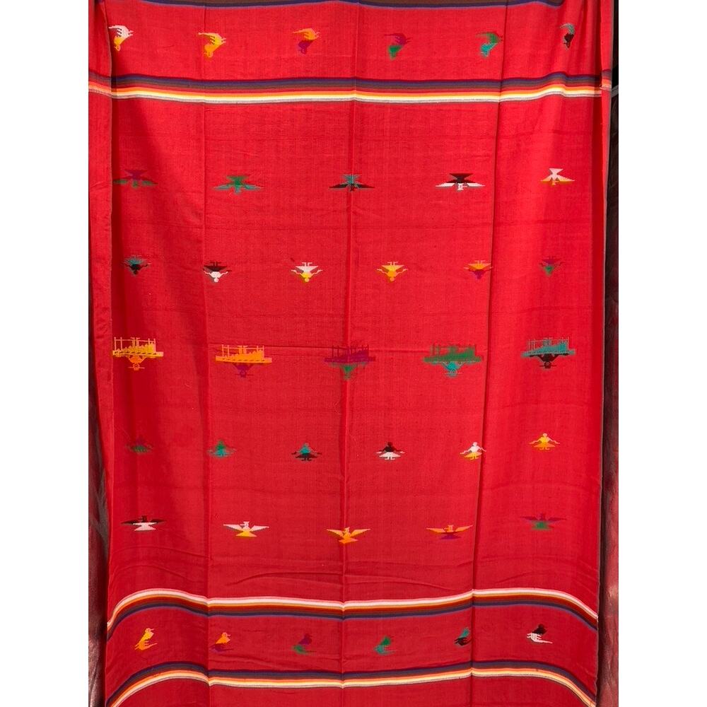 UNBRANDED Red Woven Printed Lightweight Scarf